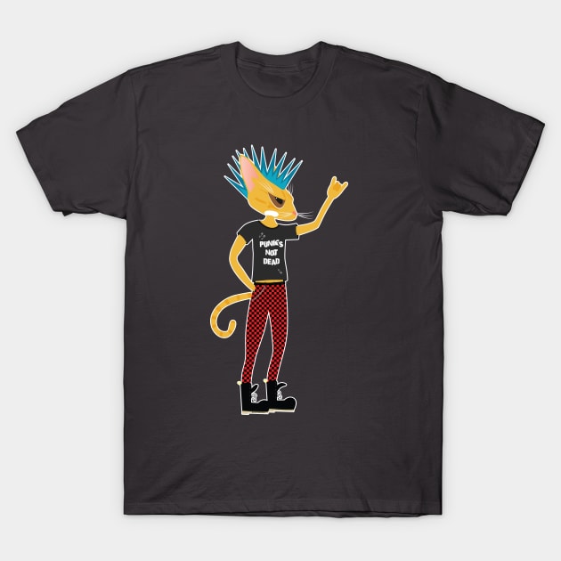 Punk cat T-Shirt by uncutcreations